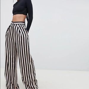 NWOT ASOS striped wide legged pants